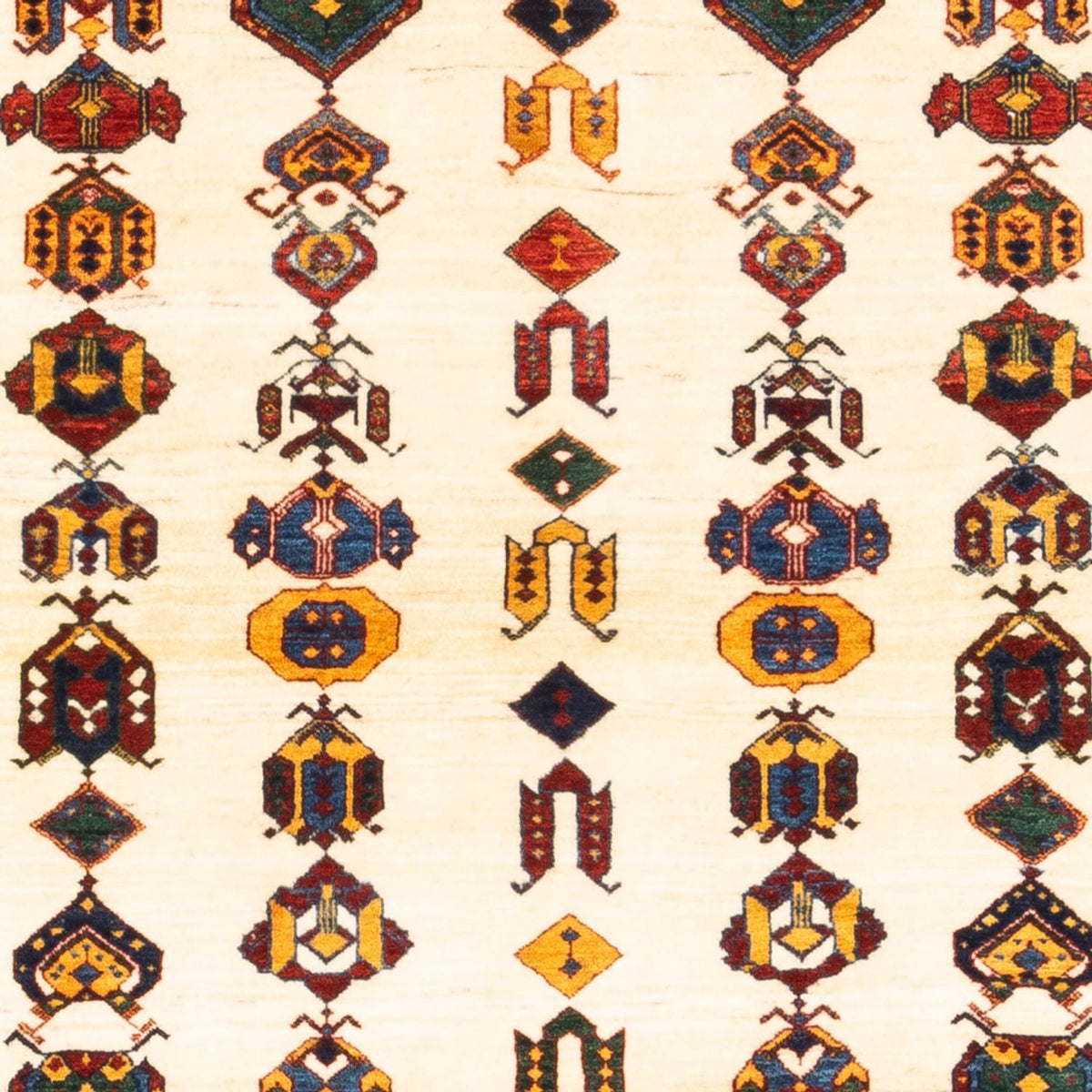 Gabbeh-matta - persisk - 194 x 145 cm - grädde