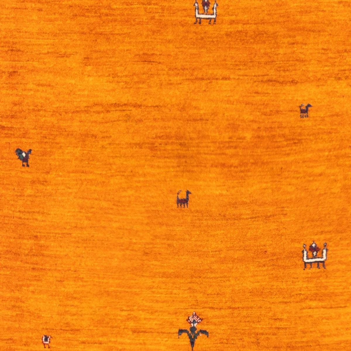 Gabbeh-matta - persisk - 165 x 107 cm - guld