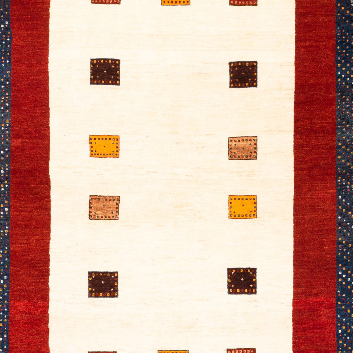 Gabbeh-matta - persisk - 243 x 174 cm - grädde