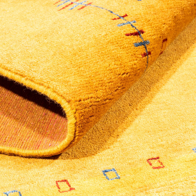 Gabbeh-matta - persisk - 191 x 147 cm - guld