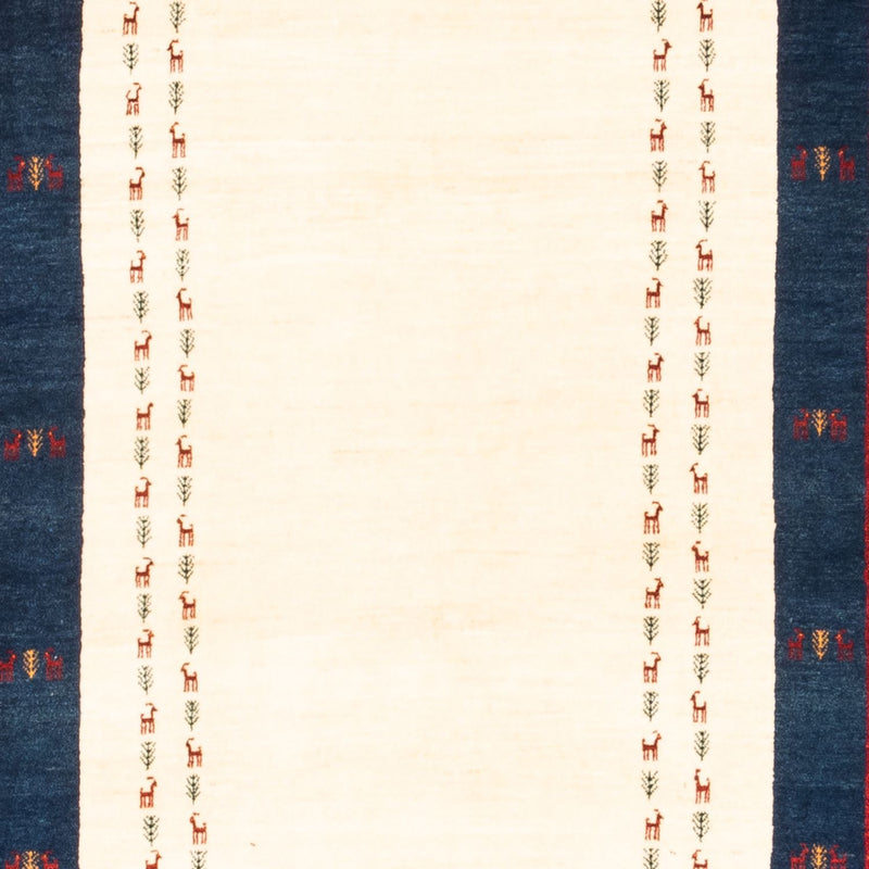 Gabbeh-matta - persisk - 202 x 155 cm - grädde