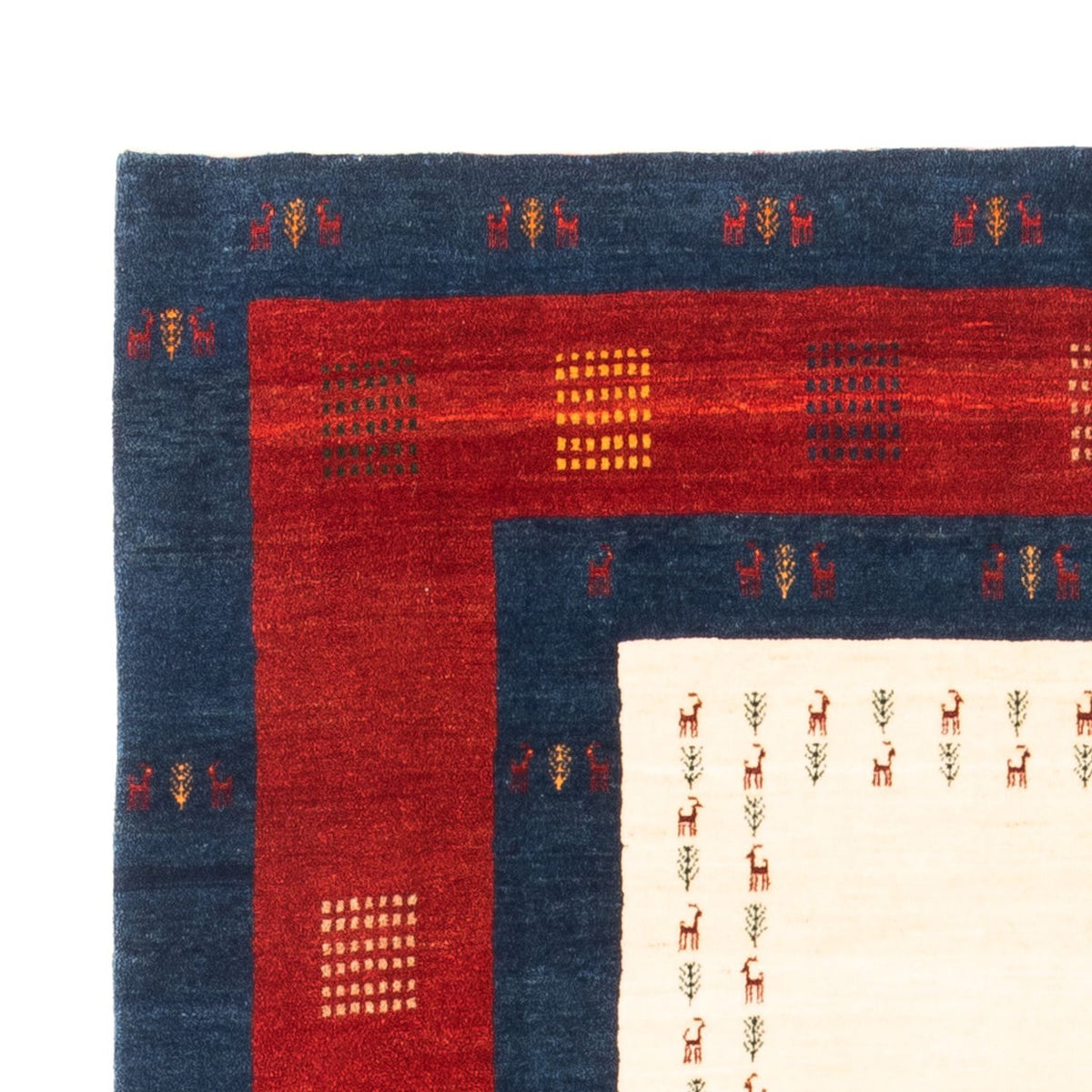 Gabbeh-matta - persisk - 202 x 155 cm - grädde