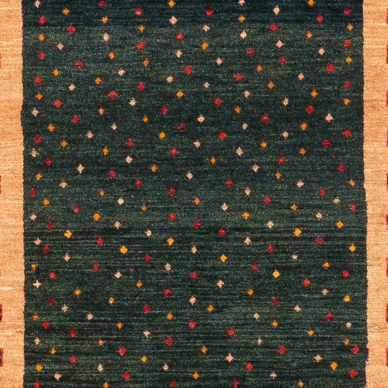 Runner Gabbeh-matta - persisk - 226 x 86 cm - grön