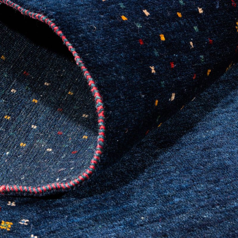 Runner Gabbeh-matta - persisk - 245 x 83 cm - mörkblå