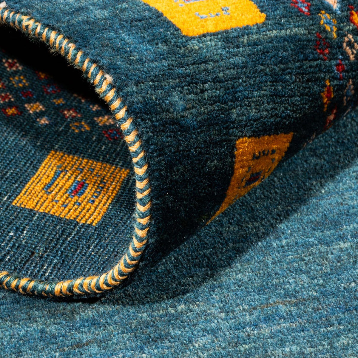 Runner Gabbeh-matta - persisk - 200 x 85 cm - mörkblå