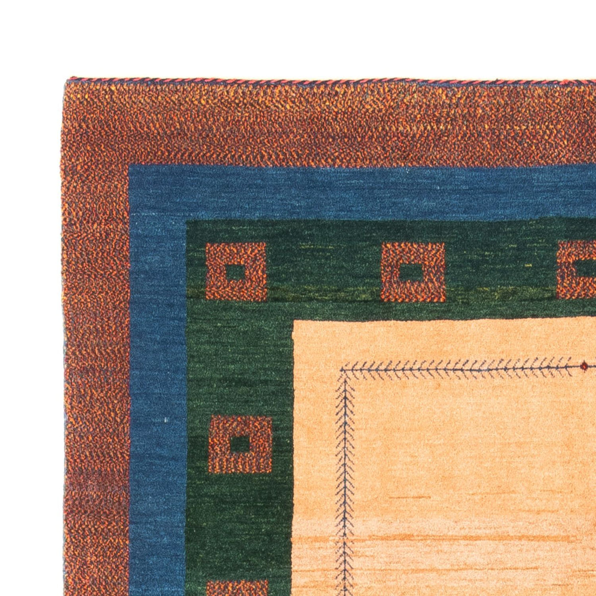 Gabbeh-matta - persisk - 204 x 152 cm - grädde