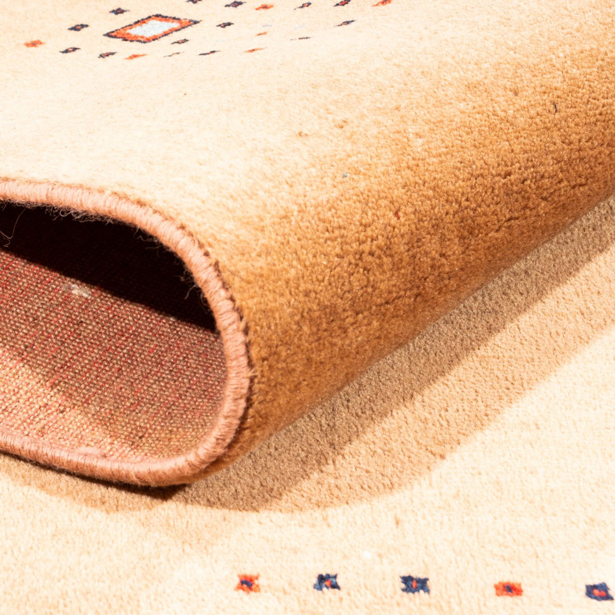 Gabbeh-matta - persisk - 198 x 147 cm - beige