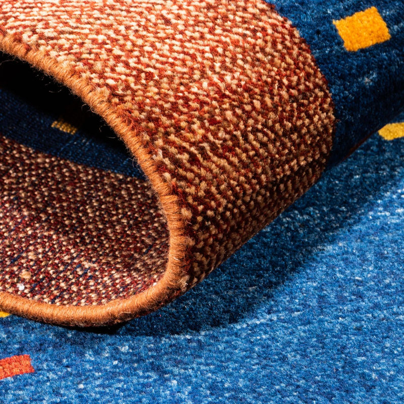 Runner Gabbeh-matta - persisk - 194 x 77 cm - mörkblå