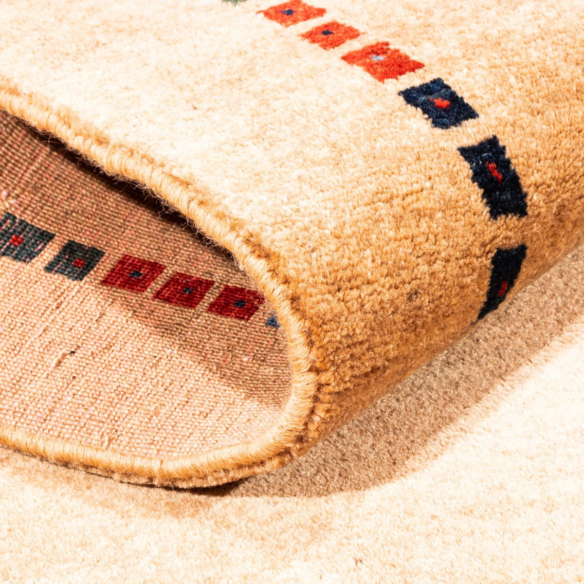 Runner Gabbeh-matta - persisk - 196 x 82 cm - beige