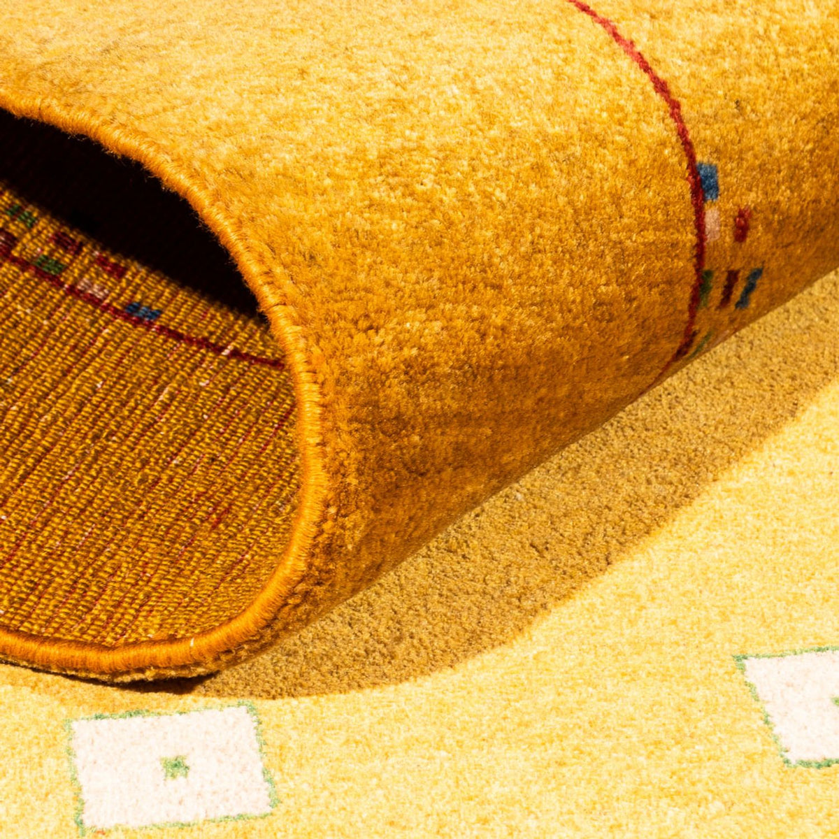 Runner Gabbeh-matta - persisk - 204 x 84 cm - guld