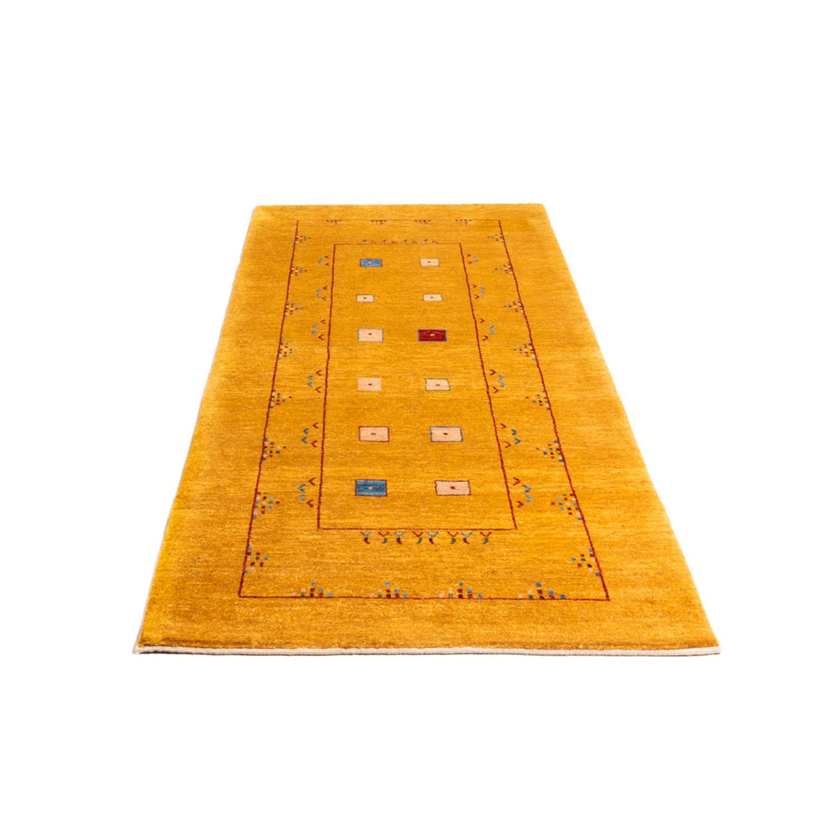 Runner Gabbeh-matta - persisk - 204 x 84 cm - guld