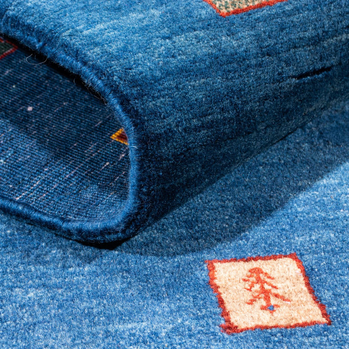 Gabbeh-matta - persisk - 149 x 80 cm - blå