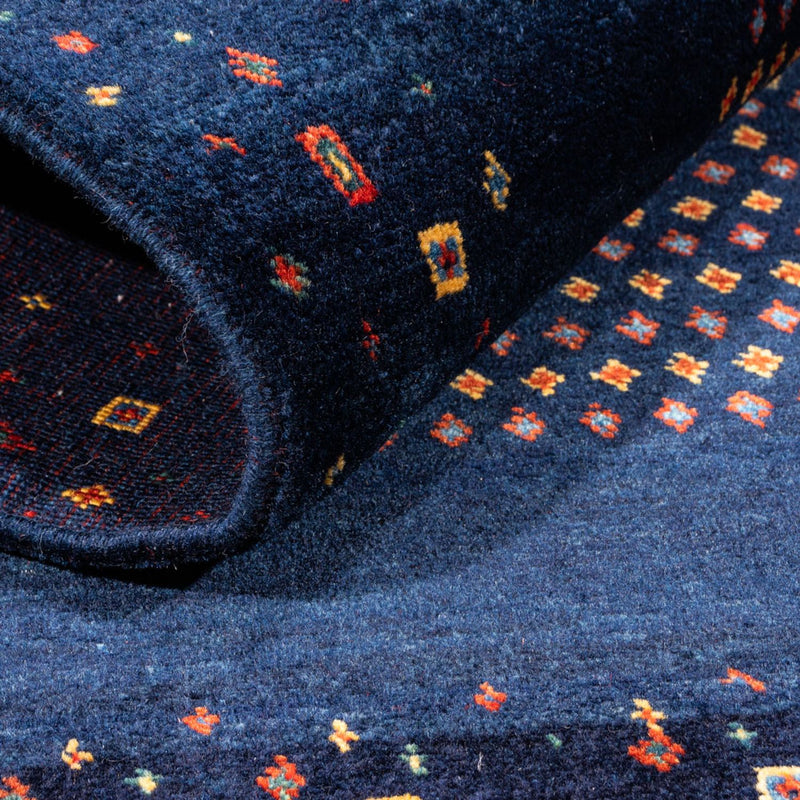 Gabbeh-matta - persisk - 128 x 82 cm - mörkblå