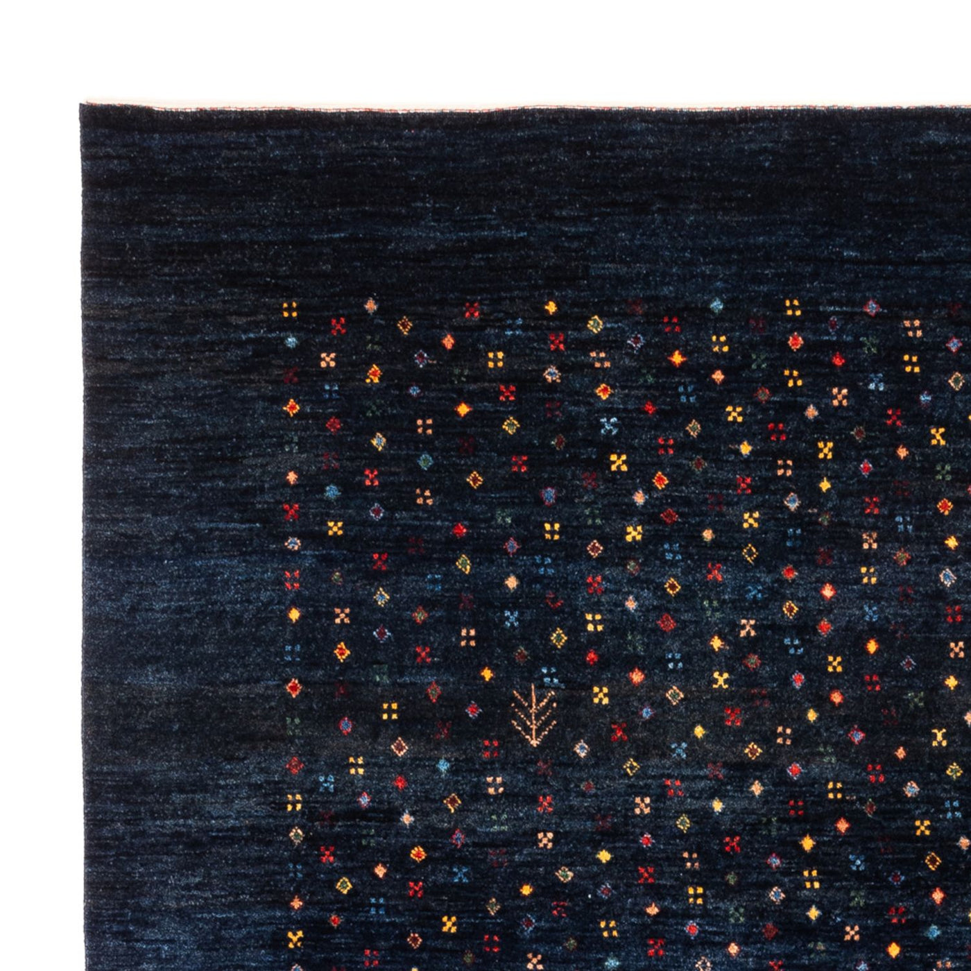 Gabbeh-matta - persisk - 201 x 152 cm - mörkblå