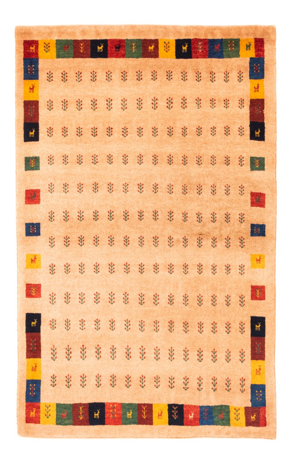 Gabbeh-matta - persisk - 155 x 107 cm - beige