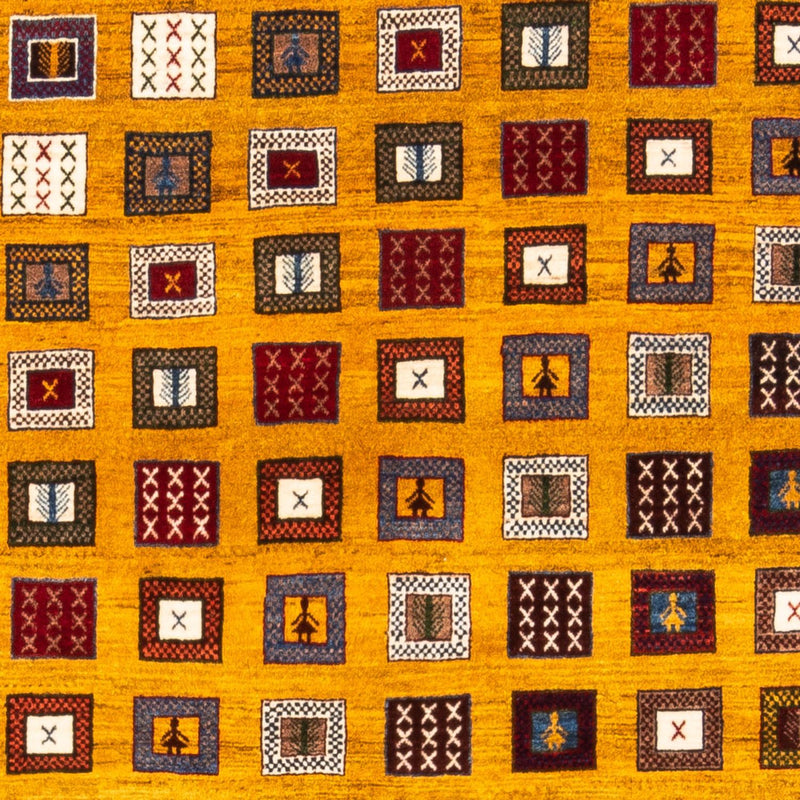 Gabbeh-matta - persisk - 195 x 150 cm - guld