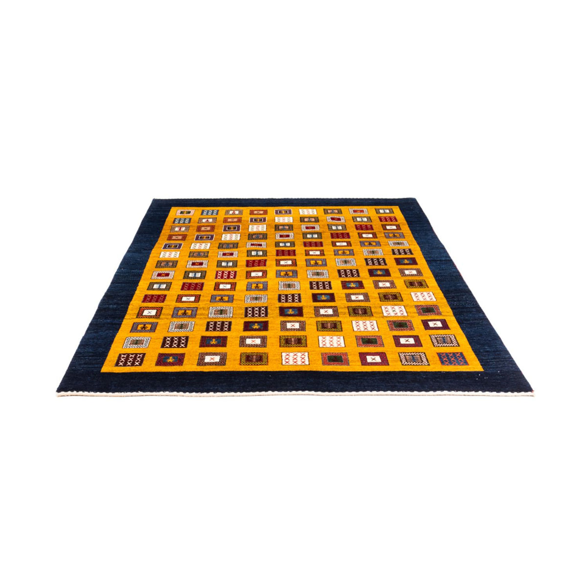 Gabbeh-matta - persisk - 195 x 150 cm - guld