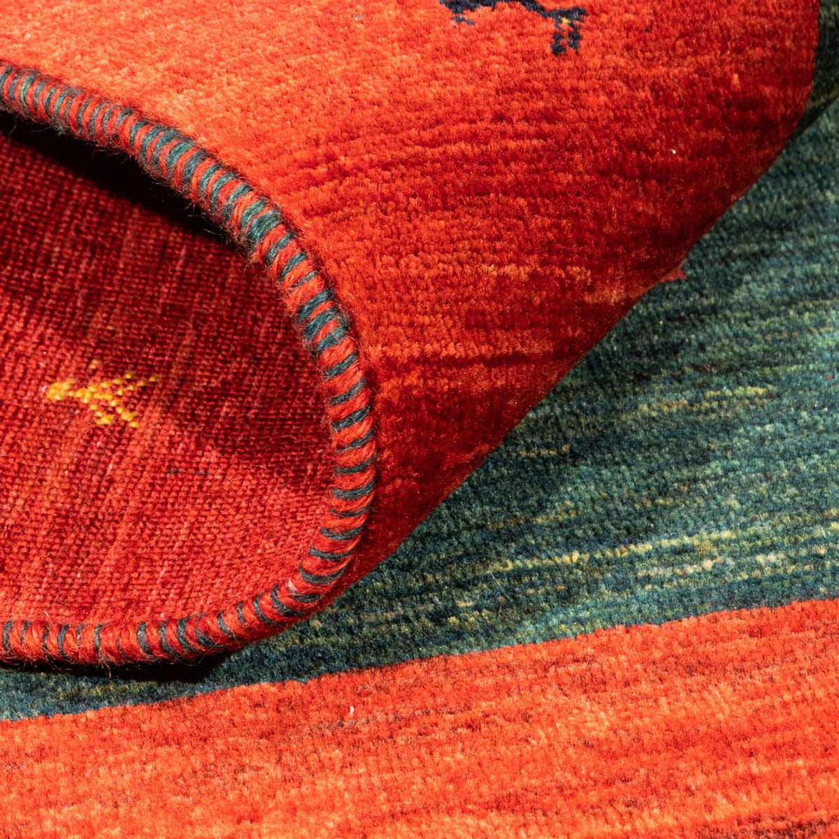 Gabbeh-matta - persisk - 122 x 78 cm - röd