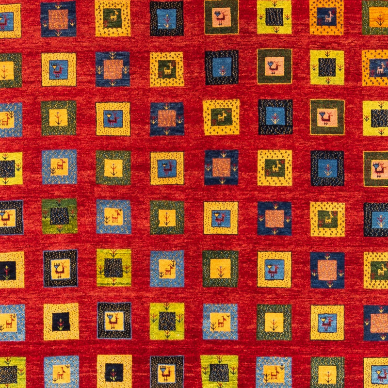 Gabbeh-matta - persisk - 242 x 186 cm - röd