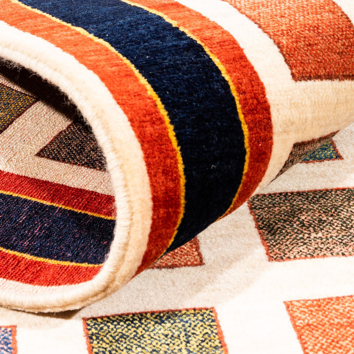 Gabbeh-matta - persisk - 204 x 133 cm - grädde