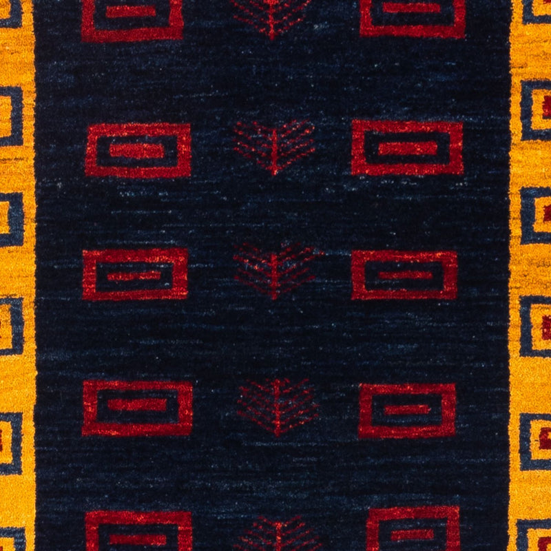 Runner Gabbeh-matta - persisk - 200 x 82 cm - mörkblå