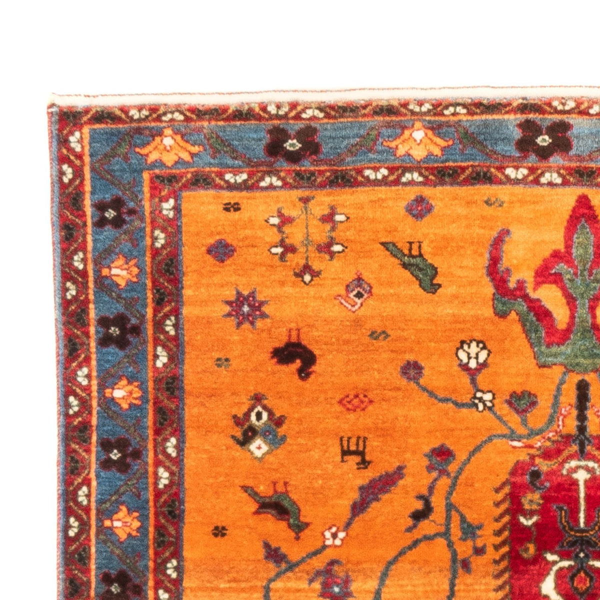 Gabbeh-matta - persisk - 155 x 100 cm - guld