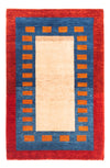 Persisk Gabbeh Mattan 102x152cm - Perserteppich Wollteppich - Rektangulär / Grädde / 102 x 152 cm Rektangulär