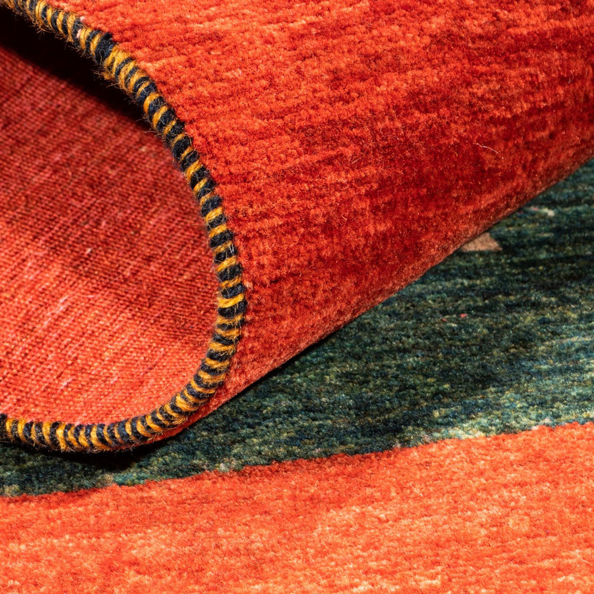 Gabbeh-matta - persisk - 165 x 103 cm - grön