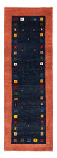 Runner Gabbeh-matta - persisk - 236 x 85 cm - mörkblå