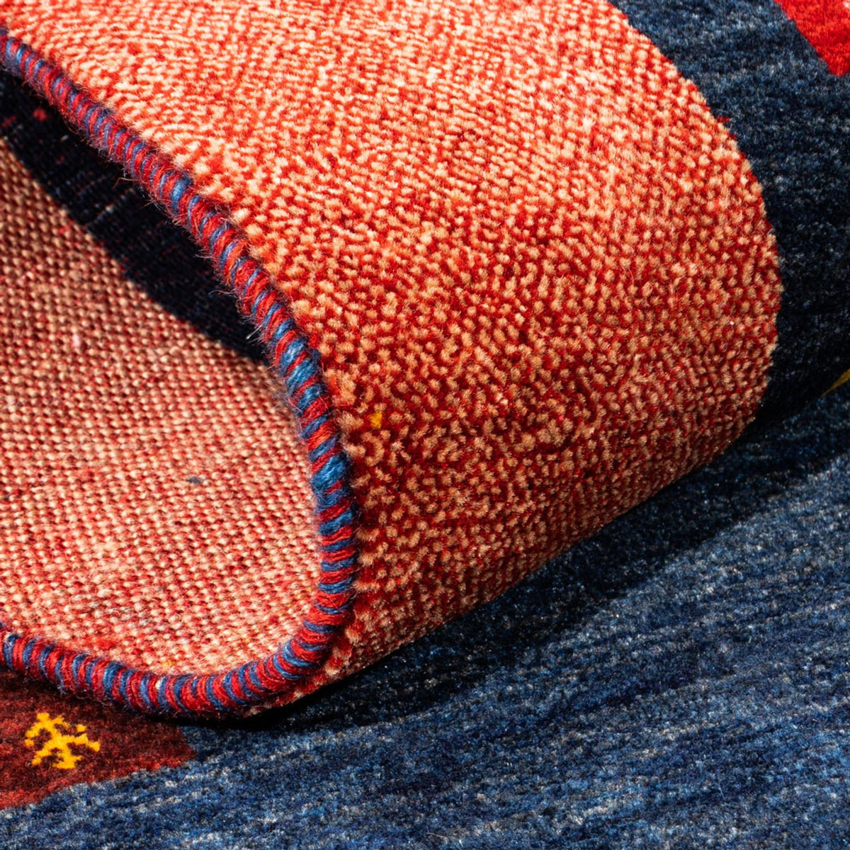 Runner Gabbeh-matta - persisk - 236 x 85 cm - mörkblå