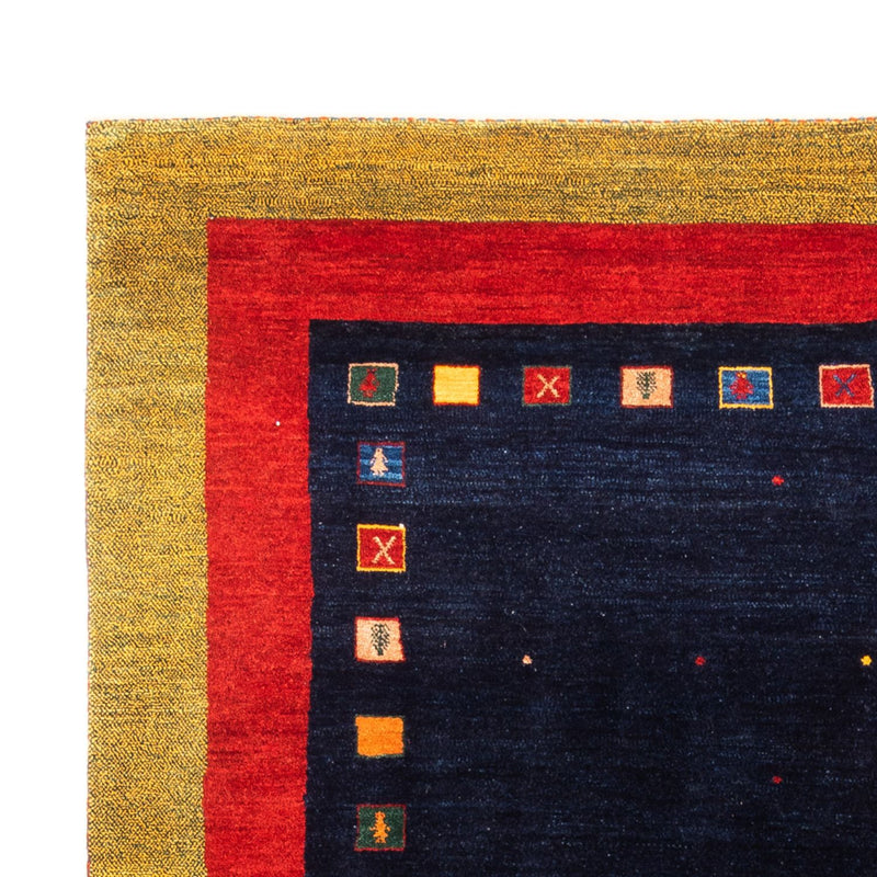 Gabbeh-matta - persisk - 216 x 158 cm - mörkblå