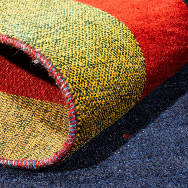 Gabbeh-matta - persisk - 216 x 158 cm - mörkblå