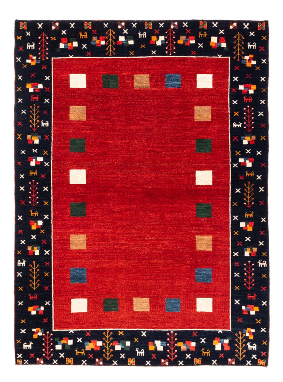 Gabbeh-matta - persisk - 172 x 126 cm - röd