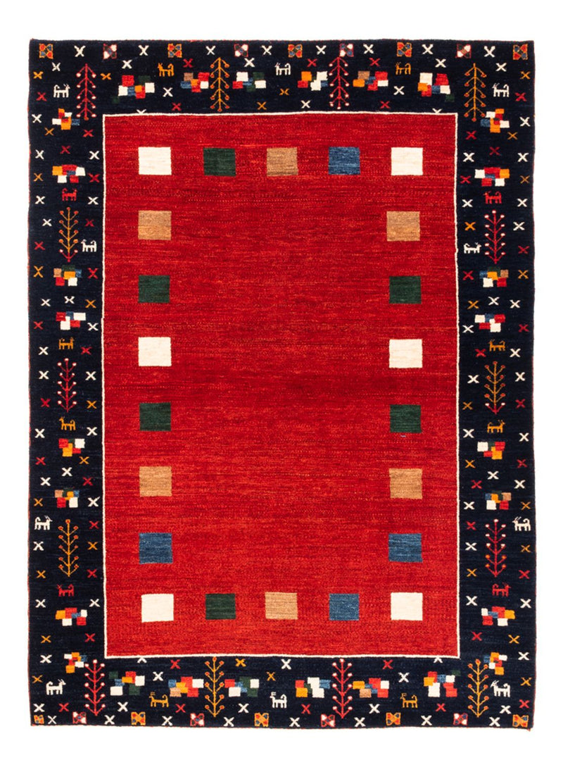 Gabbeh-matta - persisk - 172 x 126 cm - röd