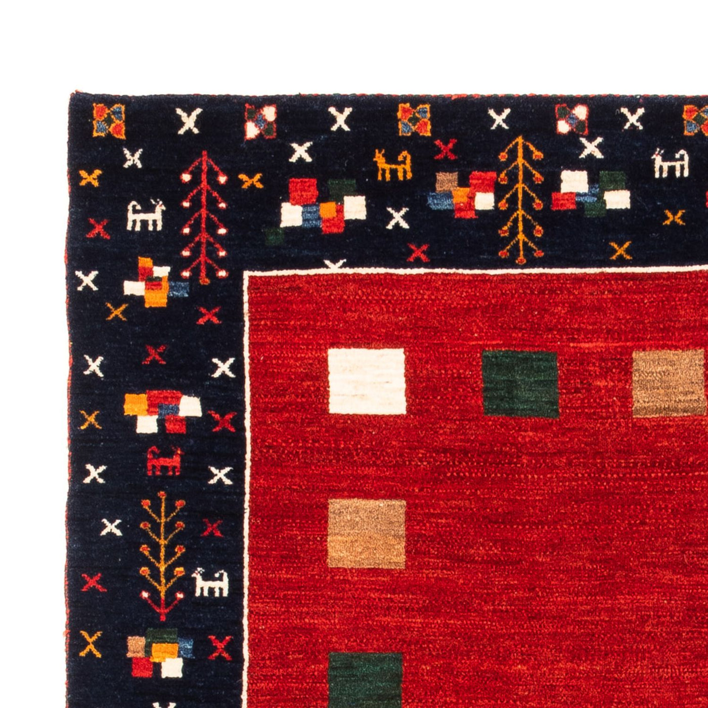 Gabbeh-matta - persisk - 172 x 126 cm - röd