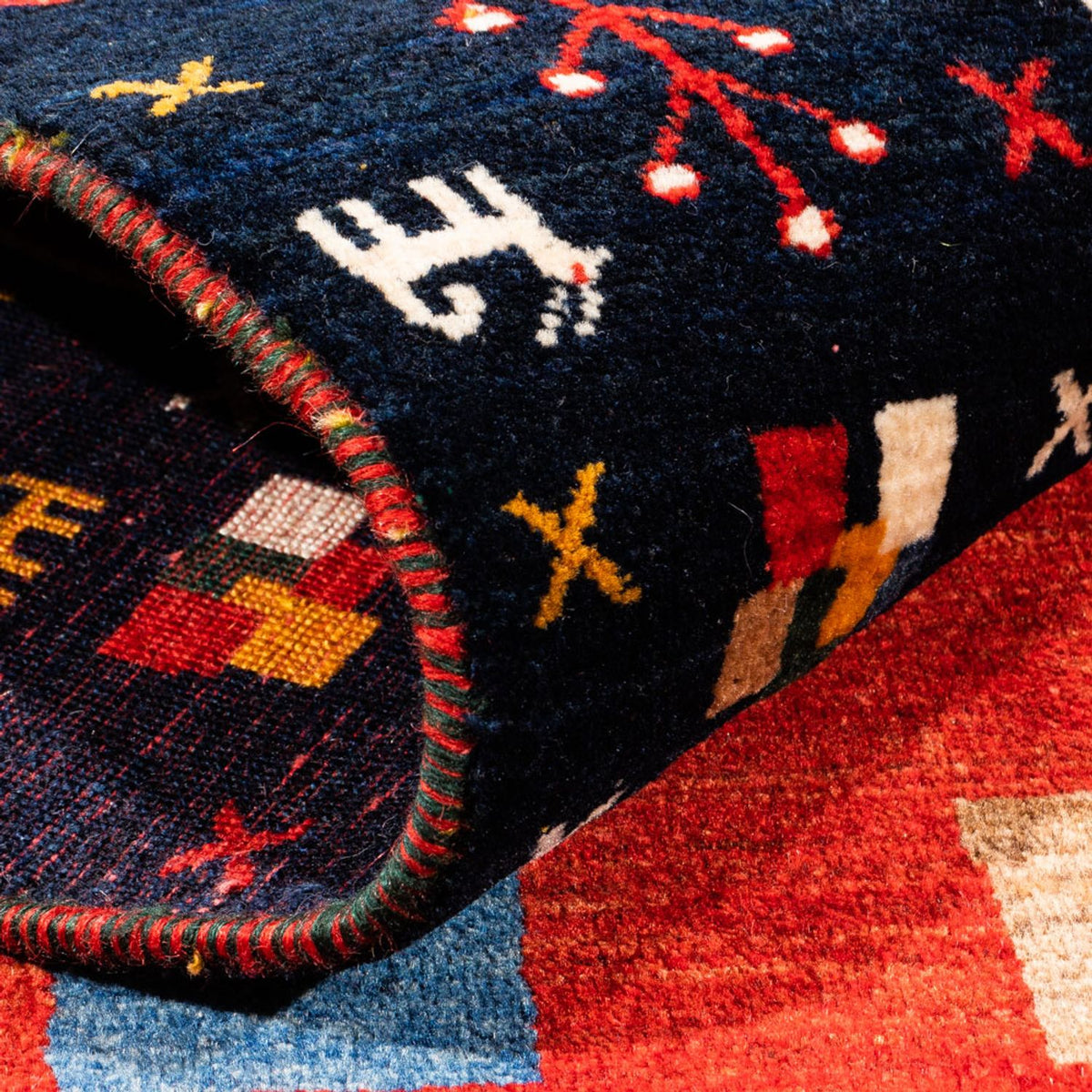 Gabbeh-matta - persisk - 172 x 126 cm - röd