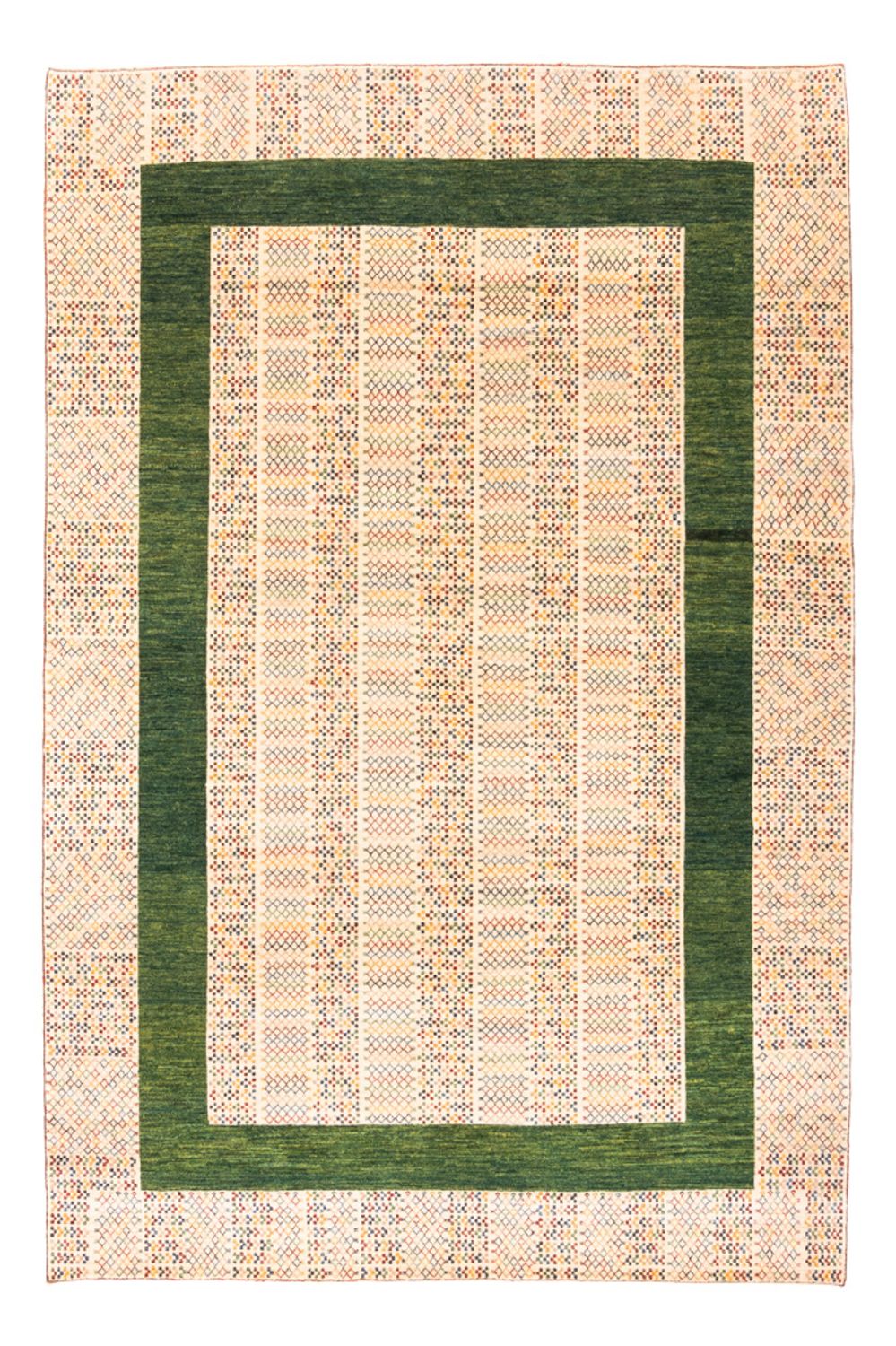 Gabbeh-matta - persisk - 262 x 178 cm - grädde