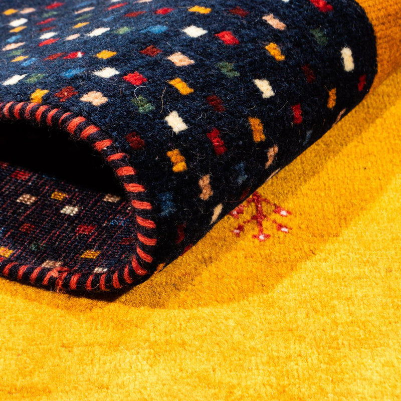 Gabbeh-matta - persisk - 180 x 132 cm - guld