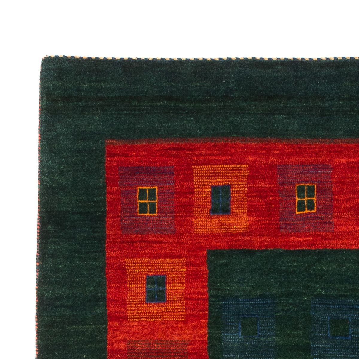 Gabbeh-matta - persisk - 204 x 122 cm - grön