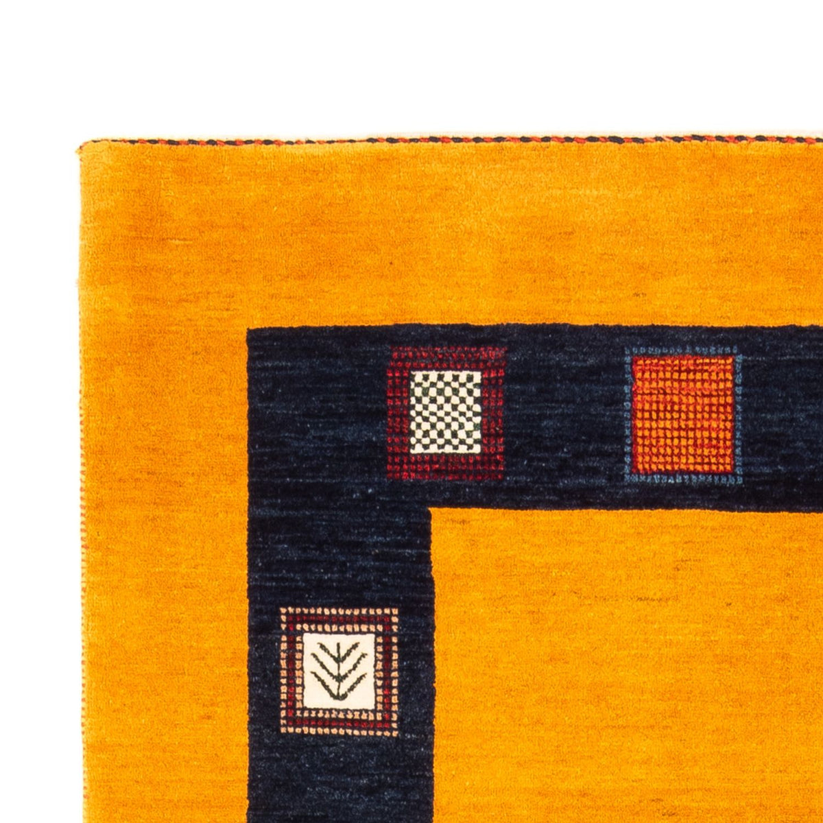 Gabbeh-matta - persisk - 180 x 118 cm - guld