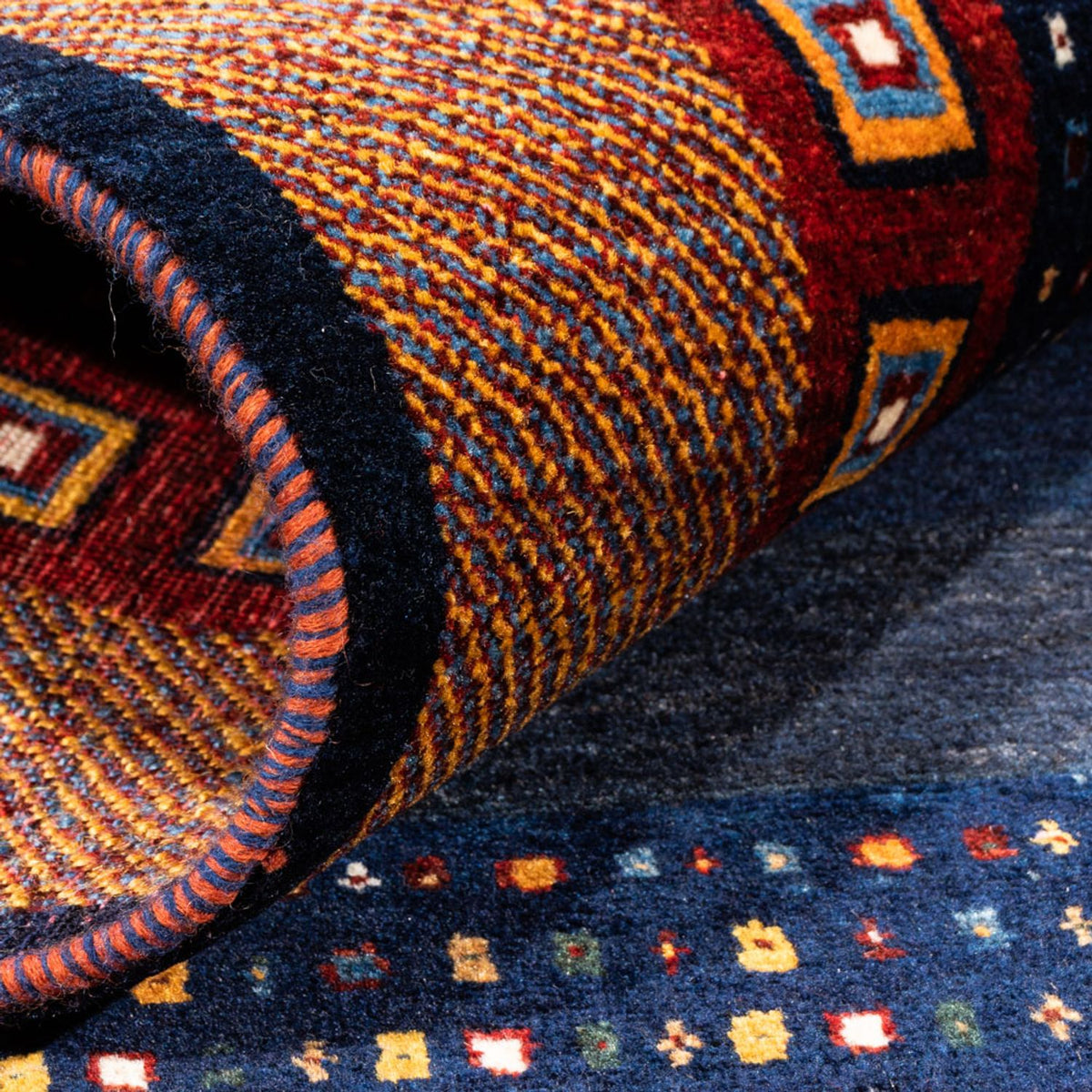 Gabbeh-matta - persisk - 150 x 100 cm - blå