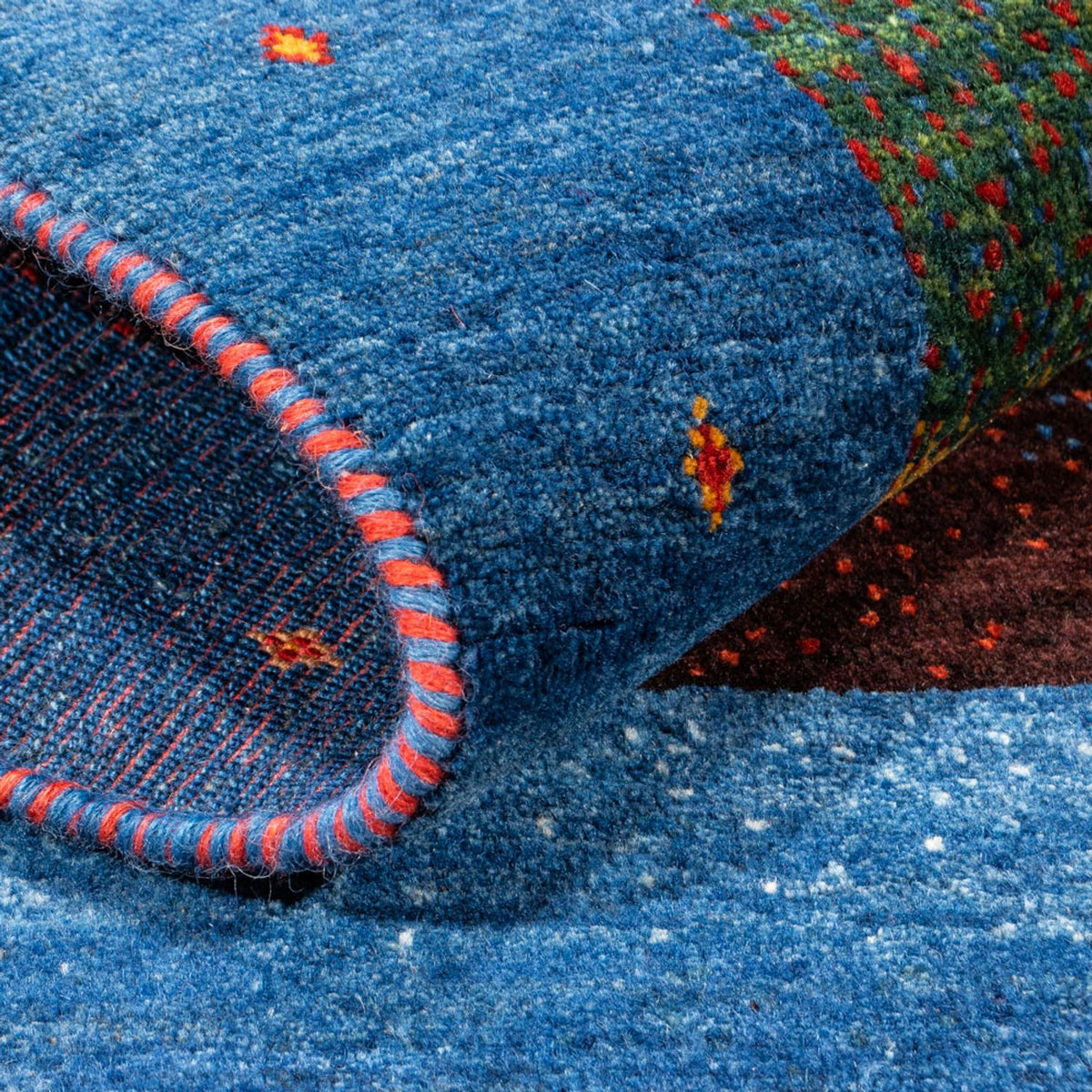 Gabbeh-matta - persisk - 120 x 82 cm - flerfärgad