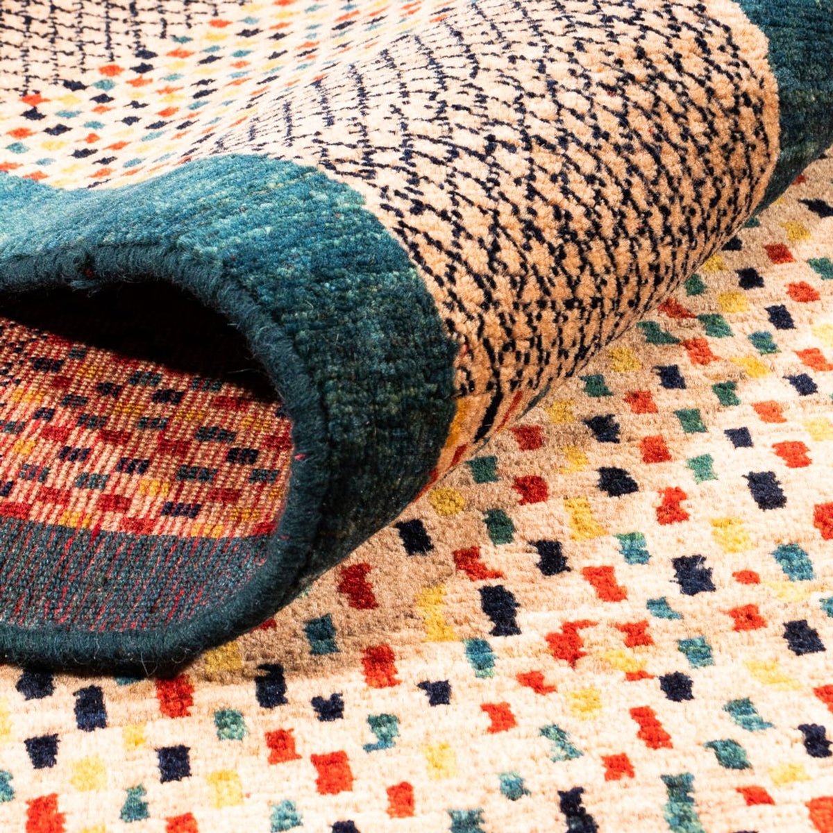 Gabbeh-matta - persisk - 193 x 126 cm - beige