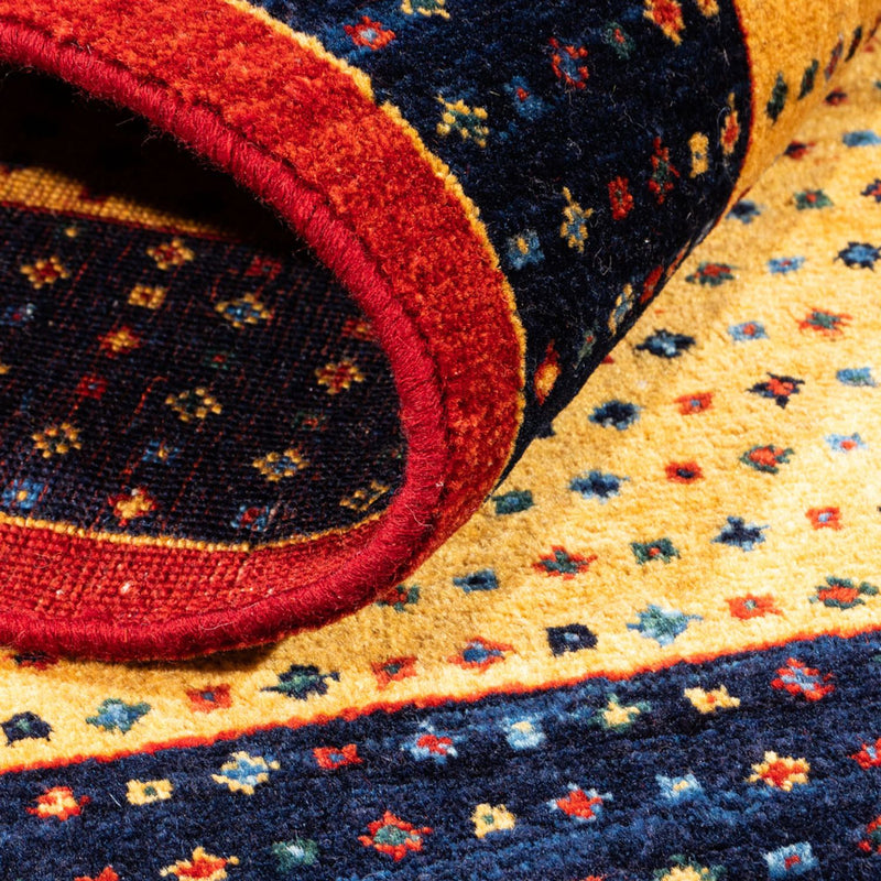 Gabbeh-matta - persisk - 129 x 80 cm - guld