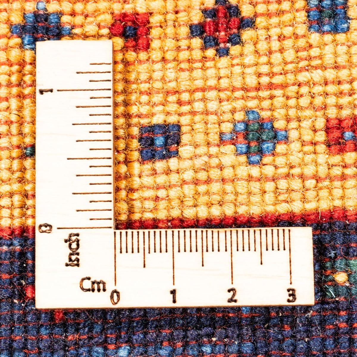 Gabbeh-matta - persisk - 129 x 80 cm - guld