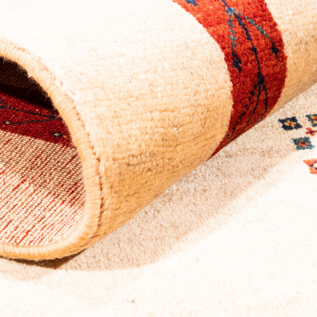 Gabbeh-matta - persisk - 159 x 85 cm - grädde