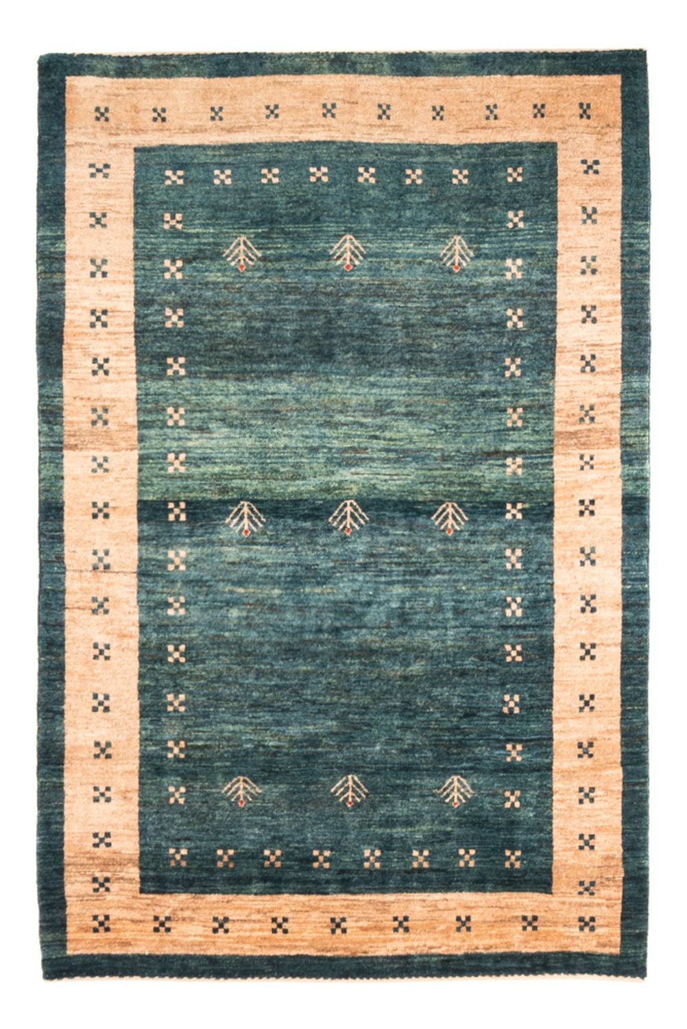Gabbeh-matta - persisk - 146 x 102 cm - grön