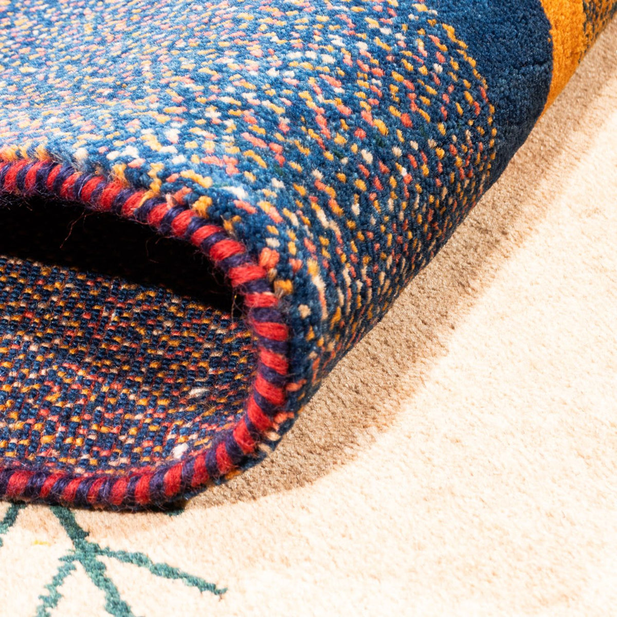 Gabbeh-matta - persisk - 200 x 153 cm - grädde