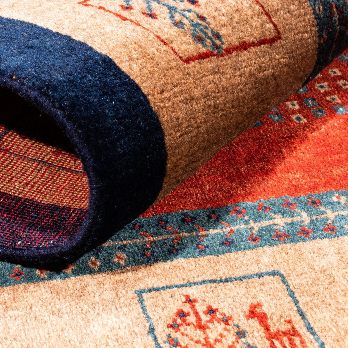 Gabbeh-matta - persisk - 158 x 109 cm - röd