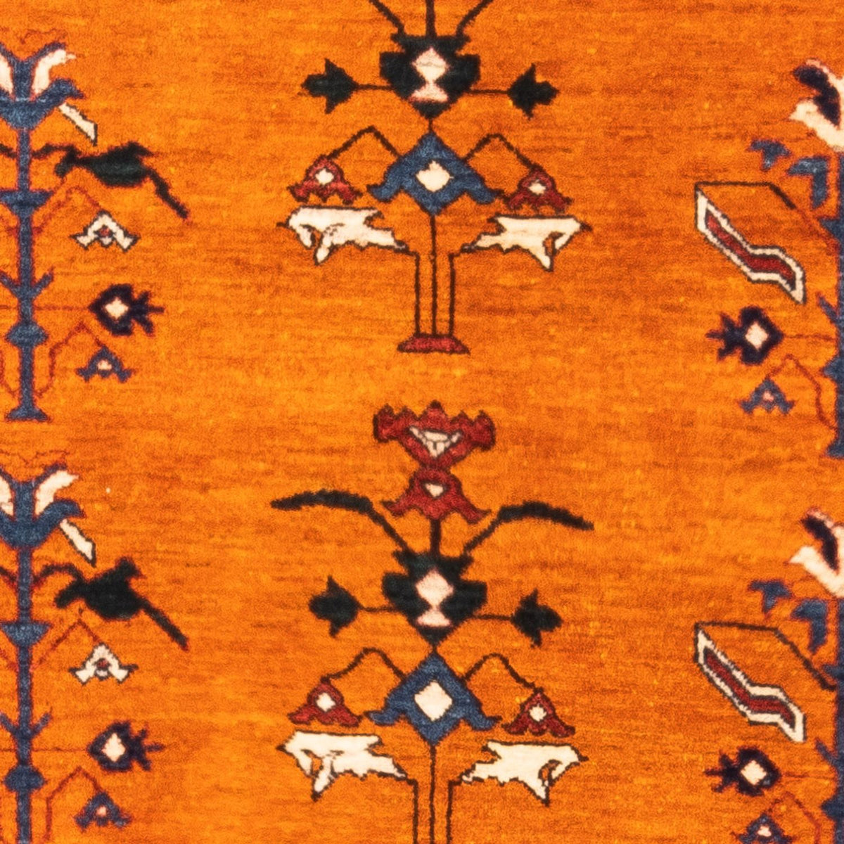 Gabbeh-matta - persisk - 150 x 106 cm - guld